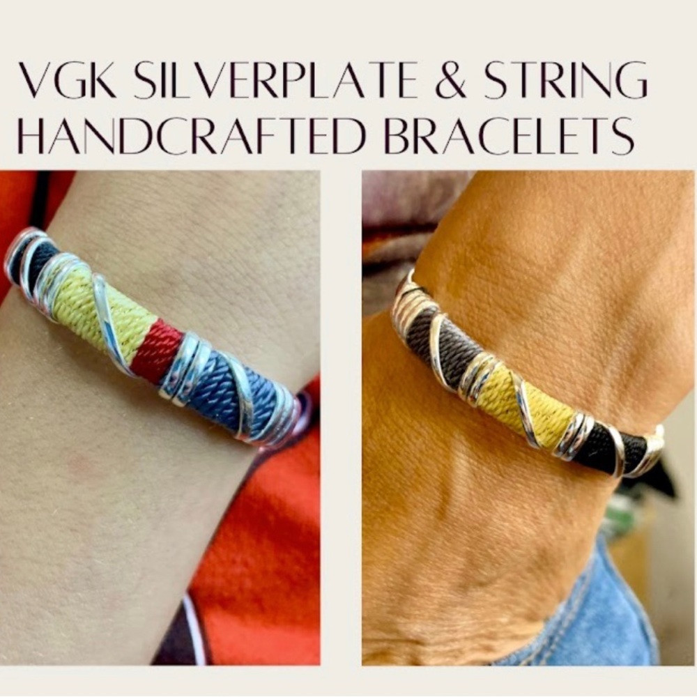 VGK silverplate String Hand Crafted bracelets Kids OS